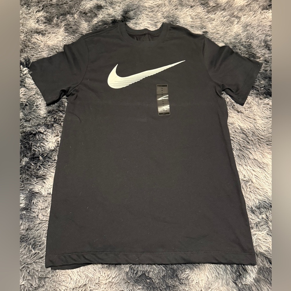 Nike Dri-Fit Black Swoosh Graphic Tee
